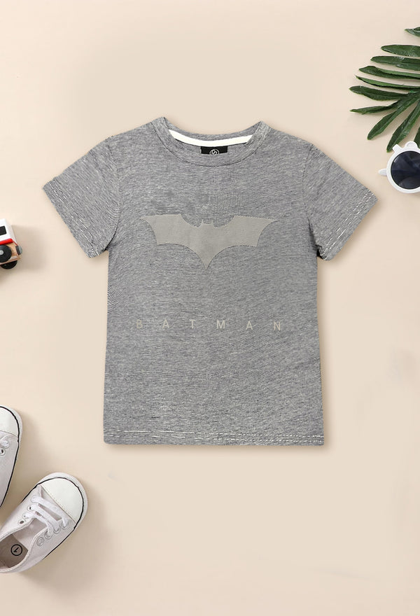 Grey Batman Printed Tee - Bobbinbash