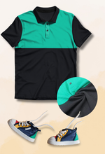 Black-Green Contrast POLO - Bobbinbash - - Black-Green Contrast POLO - Bobbinbash - BOYS-  - #tag3# - #tag3#