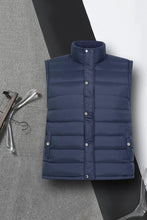 Navy Puffer Sleeveless Jacket With Flap - Bobbinbash - MEN- Navy Puffer Sleeveless Jacket With Flap - Bobbinbash - #tag3#