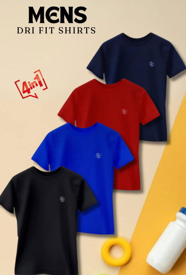 Pack of 4 Men's DRI Fit Tee - Bobbinbash - - Pack of 4 Men's DRI Fit Tee - Bobbinbash - MEN-  - #tag3# - #tag3#